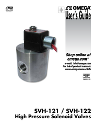Thumbnail of document Manual - SVH-121 2-Way, NO, NC, 316 SS, Very High Pressure Solenoid Valves